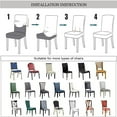 thumbnail image 3 of Nvzi Funda de terciopelo para silla - 2 piezas, talla única, elástica, para sillas, de tela de terciopelo, para restaurantes, lavable a máquina, funda protectora para muebles, gris oscuro., 3 of 5