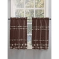 thumbnail image 5 of Rustic Botanical Bathroom Window Curtain, Japanese Herb on Brown Simple Art Light Filtering Coffee Kitchen Curtains, Bedroom Living Room Curtains 2 Panel 84"x54", 5 of 6