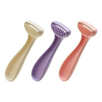 3Pcs Portable Epilator Full Body Epilator Axillary Hair Manual Epilator Curved Blade No Hair Sticking with Handle for Women