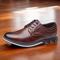 thumbnail image 4 of Zapatos Negocios Cómodos Vestir para Hombres Cuero PU Antideslizante Bodas, 4 of 9