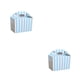 thumbnail image 2 of Naiovety Caja de postres compacta y portátil de 20 cartones para delicias Dim Sum Caja de postres Dim Sum Caja de regalo para niños Caja de franja azul y blanca 2Conjunto, 2 of 6