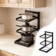 thumbnail image 1 of Estante de acero inoxidable para ollas y sartenes | Organizador ajustable de 3 niveles debajo del fregadero | Estante para gabinetes de cocina que ahorra espacio, 1 of 6