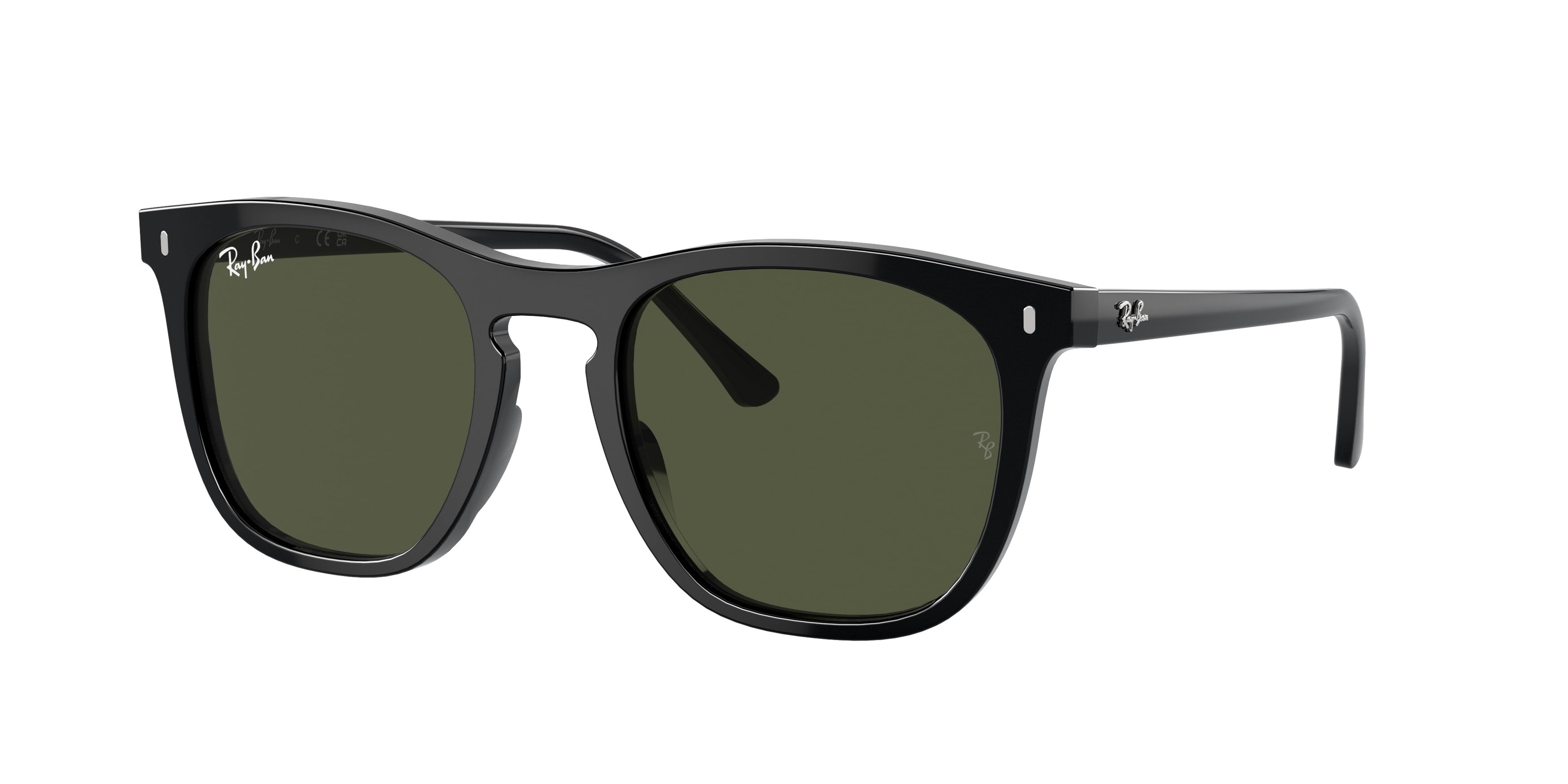 Ray-Ban Black Rubber Sunglasses, Non-Polarized UV Protection, 58MM