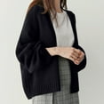 thumbnail image 2 of Dpytoraw Popular Women's Fashion Women's Loose Sweater Jacket Simple Solid Color Knitted Cardigan Women's Thin Model, 2 of 4