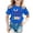 Blue, variant on XFeng Kids Happy Easter T-Shirt, Bunny Ears Colorful Easter Egg Graphic Short Sleeve Tee