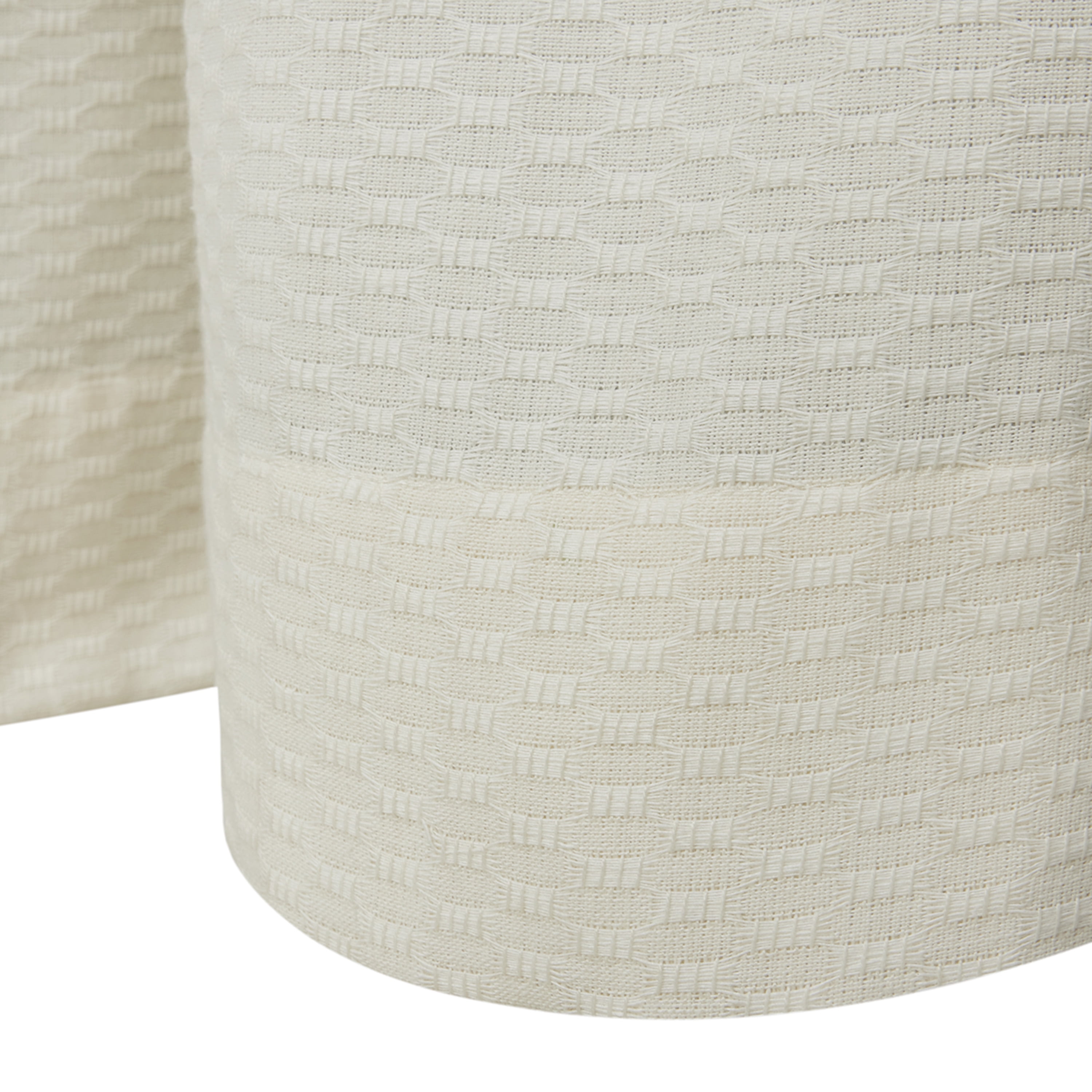 (2 pack) Better Homes & Gardens Micro Geo Blackout Woven Ladder Single Curtain Panel, 1-Piece, Vanilla Dream, 50" W x 84" L