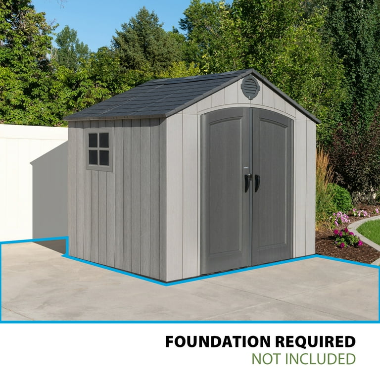 Lifetime 8x7.5ft Outdoor Utility Garden Storage Shed 52.9 sq.ft