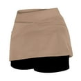 thumbnail image 3 of vigerkar Womens Skorts with Pockets Tummy Control Plus Size Athletic Pants with Pockets Fashion Casual Short Skirt Khaki, M, 3 of 4