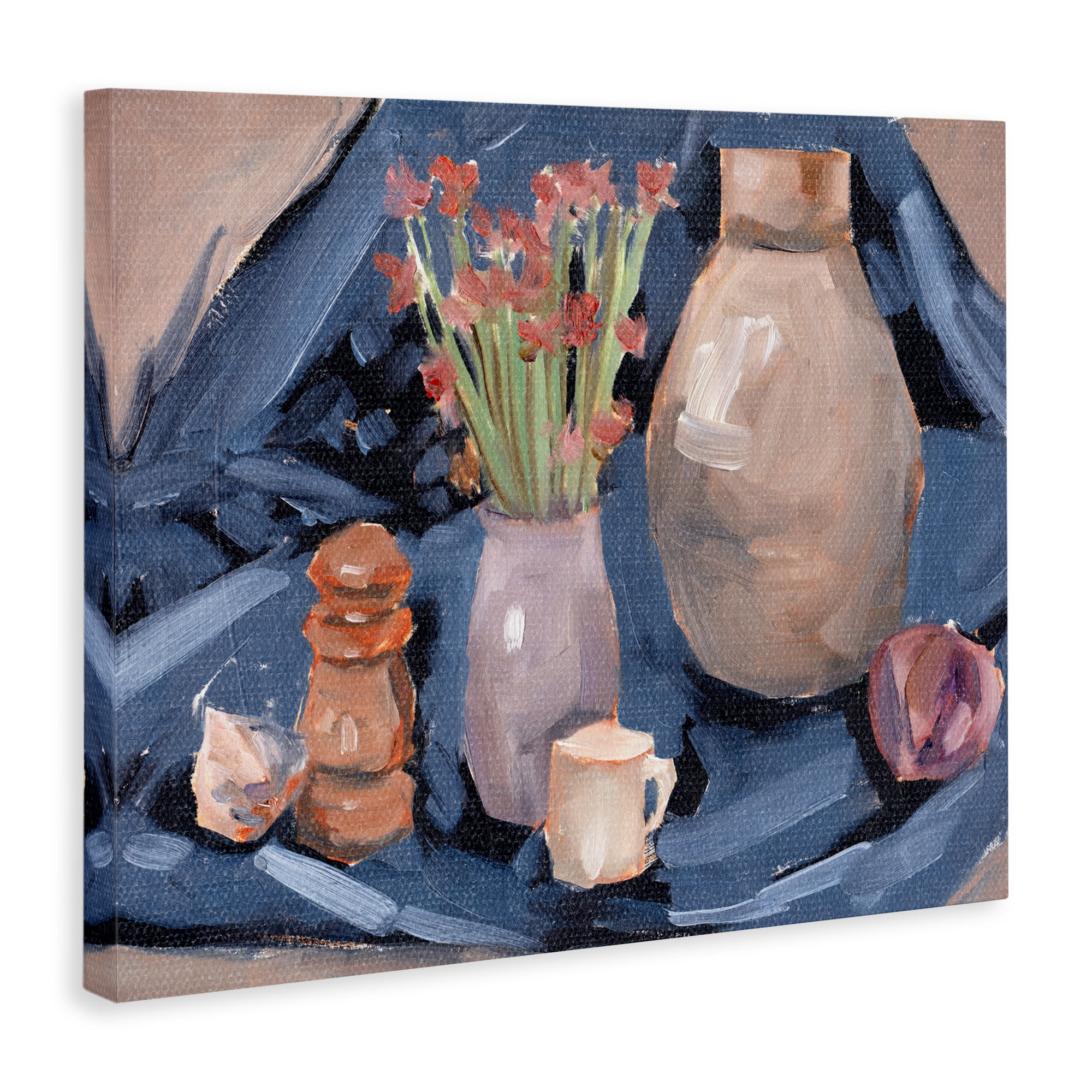 Stupell Industries Classic Still Life Scene Plants & Flowers Painting Wrapped Canvas Art Print Wall Art, 30 x 24