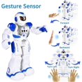 thumbnail image 3 of Robot de control remoto para niños, robot de juguete Rc programable inteligente con control de gestos, ojos LED y música, los mejores regalos de Navidad y cumpleaños para niños, 3 of 5