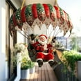 thumbnail image 3 of Shoreew Hot Air Balloon Christmas Ornament 2D Flat Acrylic Santa Claus on A Hot Air Balloon Xmas Tree Hanging Ornament for Tree Window Wall Decor, 3 of 7