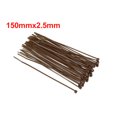 thumbnail image 5 of Uxcell Cable Ties Cable Zip Ties Adjustable Cable Tie Wraps Self-Locking Nylon  5.9" x  0.1"   Brown 80pcs, 5 of 5