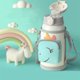 thumbnail image 2 of Smart Suit Thermos Cups With Straw Travel Coffee Mug Stainless Steel Children Water Bottle Office Business Gift Milk Mug, 2 of 5