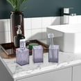 thumbnail image 5 of LiUMX 6-Piece Modern Bathroom Accessory Set | Soap Dispenser Pump, Toothbrush Holder, Toilet Brush & Tampon Case | Plastic Bathroom Organizer for Home, Hotel & Housewarming Gift, 5 of 5
