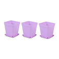 thumbnail image 5 of IDEANATEGRATE 6Pcs Breathable Purple Plastic Planters for Office and Living Room Decoration, 5 of 8