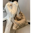 thumbnail image 2 of Kukuzhu Quilted Tote Bag for Women Padding Down Cotton Hobo Bag Fashion Large Shoulder Bag, 2 of 6