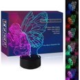thumbnail image 1 of Butterfly Night Light LED 3D Fairy Wing Remote Control Lamp USB Festival Present Birthday Gift, 1 of 6