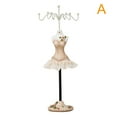 thumbnail image 6 of Fufafayo under $5 4Pcs Jewelry Display Stand, Jewelry Display Stand, Rotating Mannequin Necklace Holder, Earring Showcase for Store or Home, Elegant Decor, Resin and Wood Base, 6 of 9