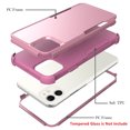 thumbnail image 3 of iPhone 11 Case , [ Pink + Pink ] Shockproof Heavy Duty Armor Protective Phone Cases Hard Rugged Bumper Cover for iPhone 11 6.1 inch, 3 of 7