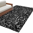 thumbnail image 6 of Nautical Black Area Rug 4x6 Washable Rug Non Slip Anchor Rudder Compass Sailing Boat Large Area Rug Indoor Floor Carpet for Entryway Bedroom Kitchen Living Room Home Office Dining Room Nursery, 6 of 8