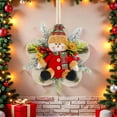 thumbnail image 2 of chaungfeng Large Snowman Ornaments, 11inch Snowman Figurine Hanging Decorations with Flower-Shaped Back Panel, Berries and Pine Needles for Holiday Xmas Door Wall Tree Decor, 2 of 6
