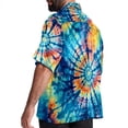 thumbnail image 3 of tie dye71 Men's Poplin Casual Printed Button Down Short Sleeve Summer Beach Shirts Unisex, 3 of 6