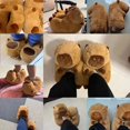 thumbnail image 4 of Fashion Slip On Capybara Slippers Women Warm Cotton Filing Fun Animal Capybara Fur Slides Cartoon Plushy Home Slippers, 4 of 5