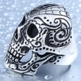 thumbnail image 5 of ZMY Home Stainless Steel Party Chunky Jewelry Gothic Sugar Skull Ring (10), 5 of 7
