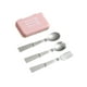 thumbnail image 4 of Juego de cubiertos de camping plegables de acero inoxidable, utensilios portátiles para acampar, cubiertos Rosa, 4 of 9