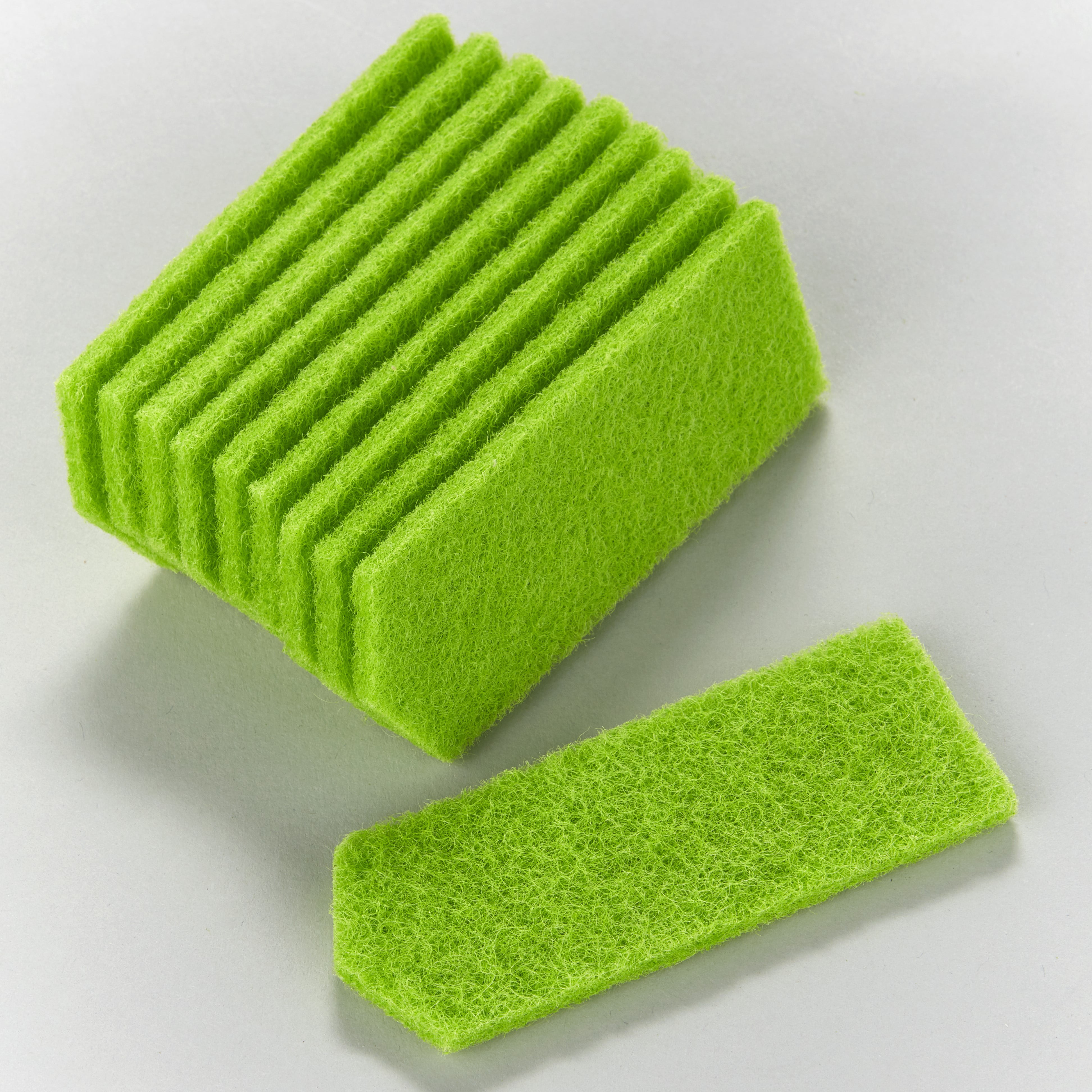 LTWHOME Yellow and Green Multi-Purpose Scrubber Sponges with Sponge Holder Set Pack of 8