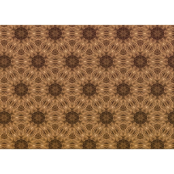 Ahgly Company Machine Washable Indoor Rectangle Transitional Red Brown Area Rugs, 2' x 5'