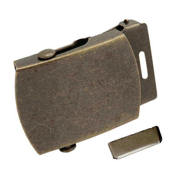 Build A Belt Antique Brass Distressed Military Slider Buckle 1.5