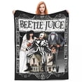 thumbnail image 4 of Mantas de vellón de Halloween Horror B-Beetlejuices Mantas novedosas para sofá Ropa de cama Salón 200x150cm Colcha, 4 of 5