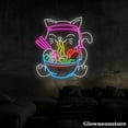 thumbnail image 4 of Glowneon Cat Eat Ramen Neon Sign, Lucky Cat Led Sign, Ramen Restaurant Signboard, 4 of 5