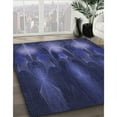 thumbnail image 3 of Ahgly Company Machine Washable Indoor Square Transitional Royal Blue Area Rugs, 5' Square, 3 of 7