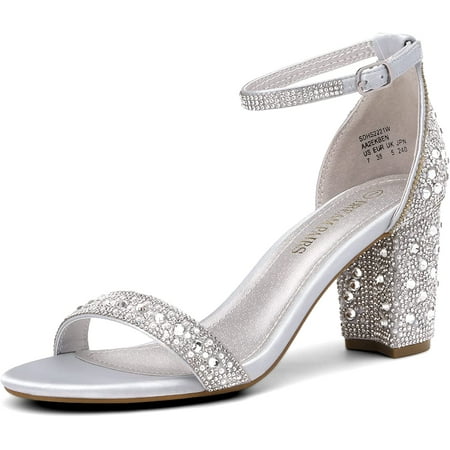 

DREAM PAIRS Women s Chunk Low Heel Pump Sandals