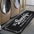 thumbnail image 6 of Findosom 20"x60" Farmhouse Laundry Room Rug Non Slip Rubber Laundry Runner Rug Waterproof Washable Indoor Laundry Rugs and Mats for Kitchen Floor Laundry Room Bathroom Hallway Entryway Decor Black, 6 of 8