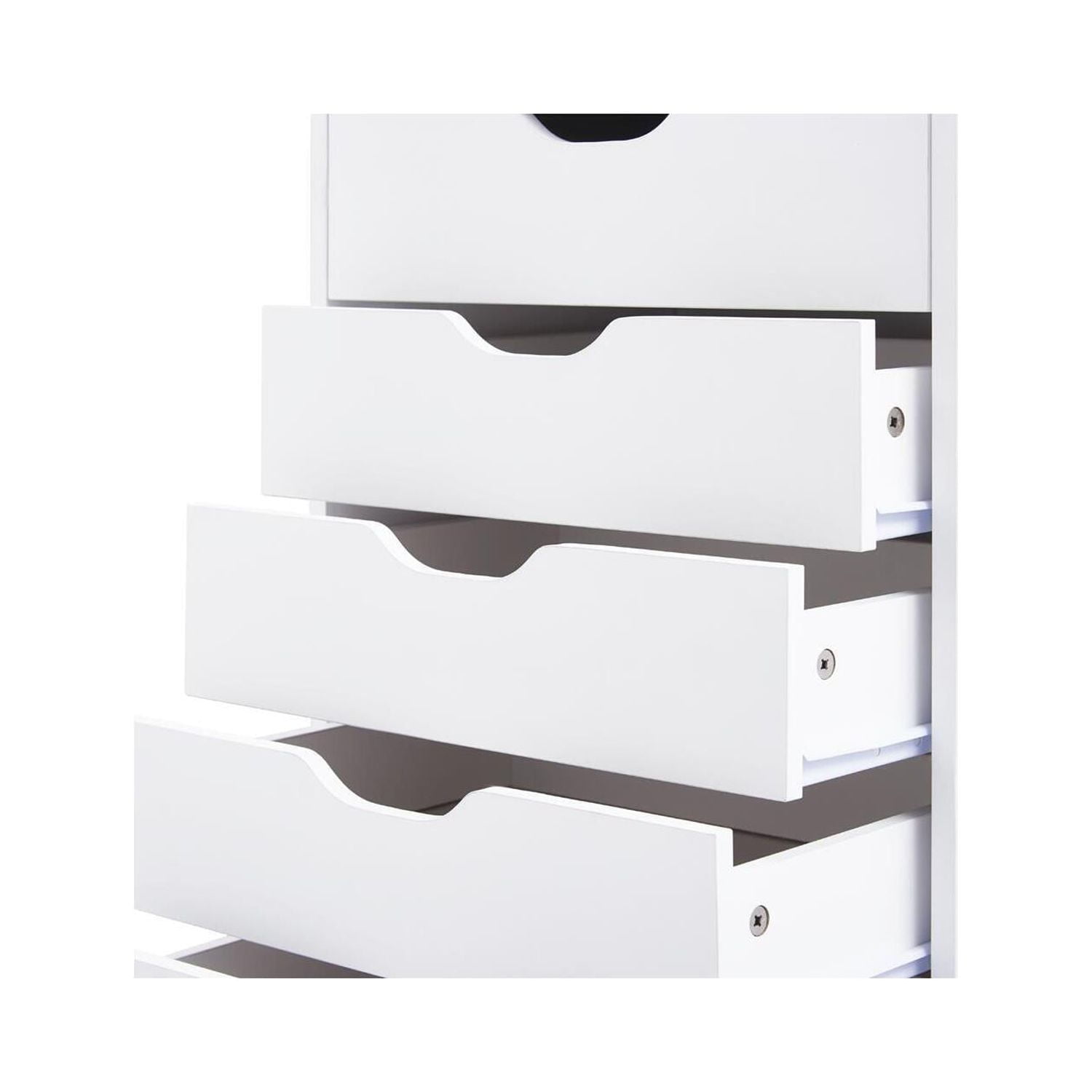 Makeup Storage Cabinet by Naomi Home-Color:White,Size:9 Drawer 