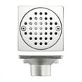 thumbnail image 4 of Desagüe de piso cuadrado para baños, cubierta extraíble incluida, sifón de ducha cromado con control de olores, 4 of 5