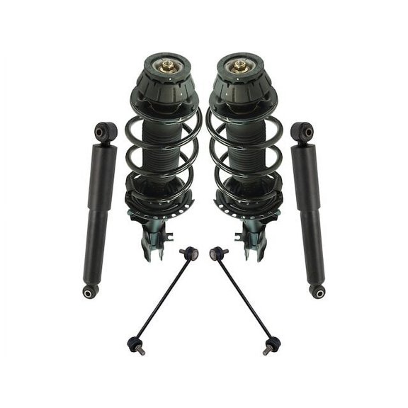 Front and Rear Shock Strut Coil Spring Sway Bar Link Kit 6 Piece - Compatible with 2012 - 2017 Kia Rio 2013 2014 2015 2016