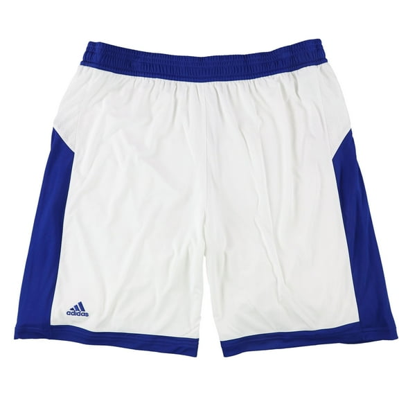 Adidas Mens 2-Tone Athletic Workout Shorts, White, XX-Large