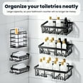 thumbnail image 6 of Torio Metal Wall Mount Adhesive Shower Caddy, Black, 6 Count, 6 of 7