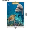 thumbnail image 3 of FMSHPON Sea Turtle Dolphin Ocean Clipboard Hardboard Wood Nursing Clip Board and Pull for Standard A4 Letter 13x9 inches, 3 of 8