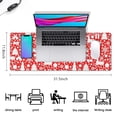 thumbnail image 5 of Long Mouse Pads for Desk,Red Christmas Deer and Gift Pattern Desk Mats on Top Of Desks, Desk Mouse Pad Extra Large with 3mm Non-Slip Base and Stitched Edge for Gaming,Office,Work,Home 31.5x11.8in, 5 of 5