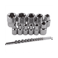 thumbnail image 1 of Juego de vasos de estrella E-TORX hembra con riel, 11 piezas, juego de vasos de estrella externos hembra E4 - E20, juego de vasos dinamométricos de acero de aleación, 1 of 8