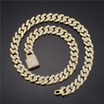 thumbnail image 1 of Cadena de eslabones cubanos de cadera para hombres, collar cubano helado de Miami, collares ostentosos chapados en oro, joyería de rapero de 13MM para hombres y mujeres Tan Jianjun unisex, 1 of 2
