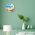 thumbnail image 4 of ATEDEANEI 12" Wall Clock Battery Operated Silent Non Ticking Seashell Starfish Beach Landscape Beautiful Pattern, 4 of 5