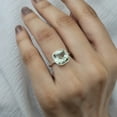 thumbnail image 4 of Antique Green Amethyst Ring in 925 Sterling Silver, Cushion Cut Art Deco Prasiolite Bezel Ring, February Birthstone Jewelry Gift for Women, 4 of 8