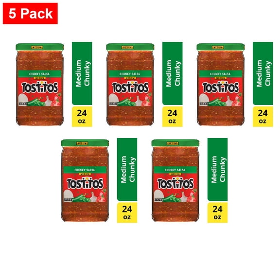 Tostitos Medium Chunky Salsa Dip 24 oz - 5 Pack