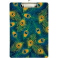 thumbnail image 2 of Coolnut Peacock Feathers Clipboard, Acrylic Standard A4 Letter Size Clip Board with Low Profile Clip for Office, Classroom, Doctor, Nurse and Teacher Gifts, 2 of 7